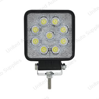 9 High Power LED 4-1/4" Square "Competition Series" Work Light - Flood