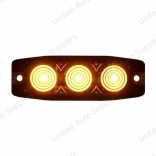3 High Power LED Super Thin Warning Light - Amber LED (Bulk)