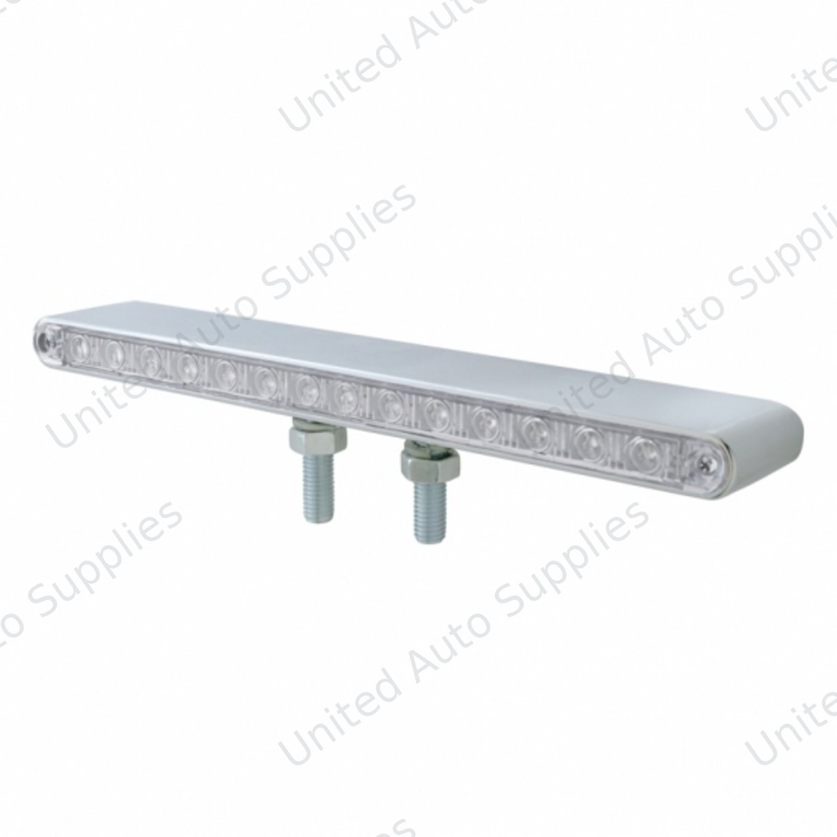 28 LED 12" Double Face Light Bar - Amber & Red LED/Clear Lens