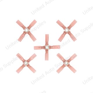 22-18 AWG 4-Way (X) CS Heat Shrink Connector - Red (5-Pack)