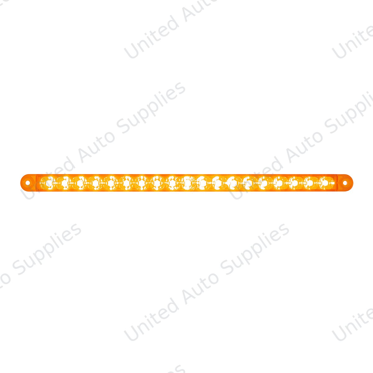 19 LED 12" Reflector Turn Signal Light Bar - Amber LED/Amber Lens (Bulk)
