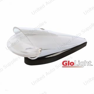 9 LED Dual Function GloLight Watermelon Grakon 1000 Style Cab Light Kit With Visor - Amber LED/Clear Lens