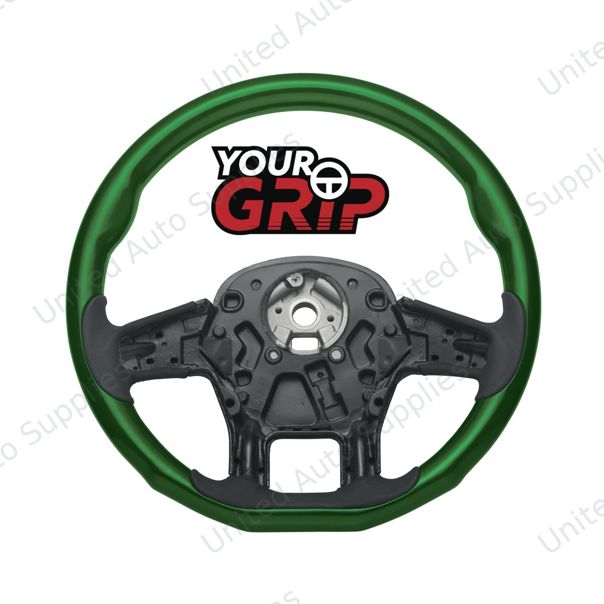 18" YourGrip Wood Candy Color Steering Wheel For 2012-2021 PB 579 & 2013-2021 KW T680-Emerald Green