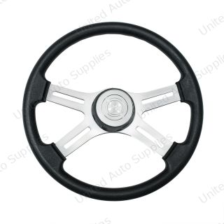 18" Polyurethane Rim 4 Spoke Steering Wheel With Horn Bezel