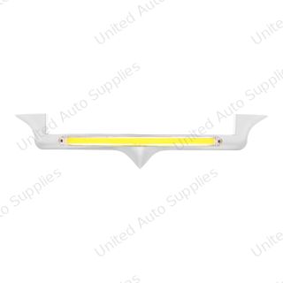 Chrome Hood Emblem Trim With 24 LED GloLight Bar For Kenworth - Amber LED/Clear Lens