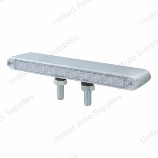 20 LED 9" Double Face Light Bar - Amber & Red LED/Clear Lens