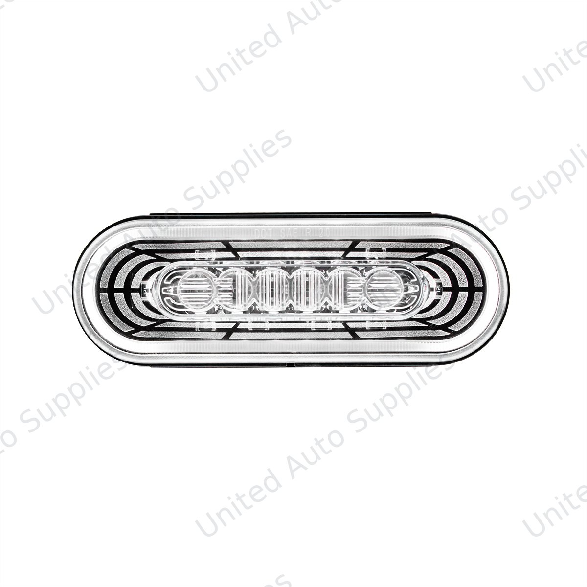 22 LED 6" Oval Abyss Light (Back-Up) - White LED/Clear Lens