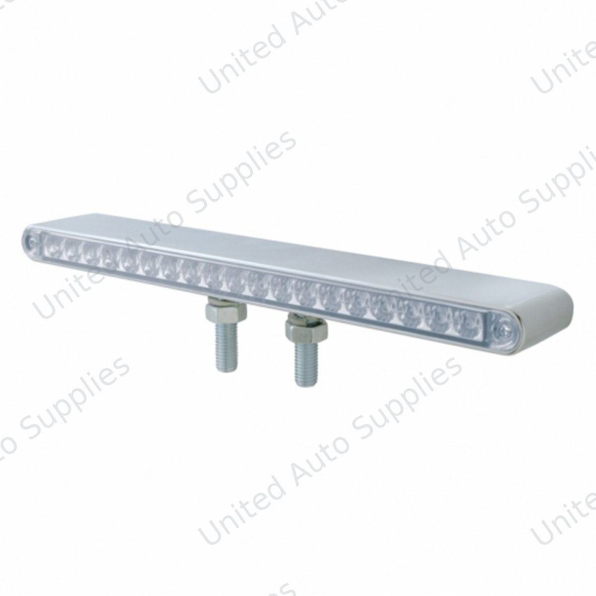 38 LED 12" Reflector Double Face Light Bar - Amber & Red LED/Clear Lens