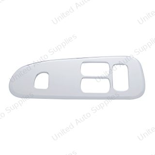 Chrome Plastic Window Switch Trim For 2008+ Peterbilt 389/388- Driver (3 Large & 1 Small Opening)