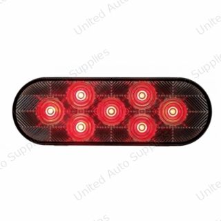 7 LED Oval Light (Stop, Turn & Tail) - Red LED/Clear Lens