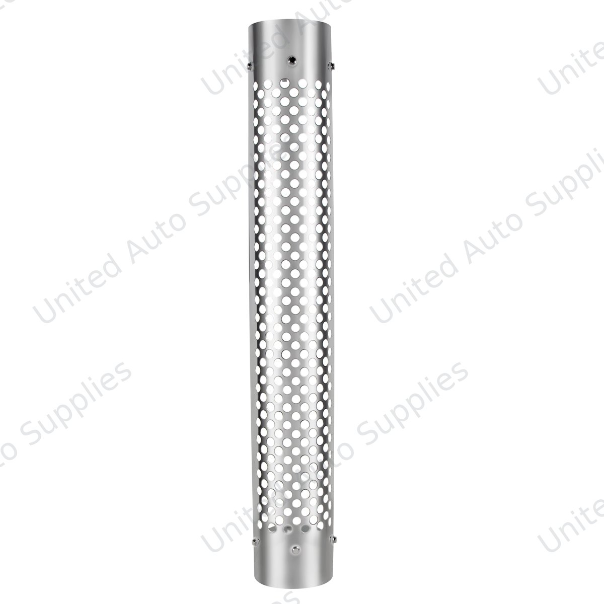 48" Tall 180 Degree Stainless Exhaust Muffler Shield For 5" Diameter Exhaust - Round Slot