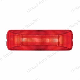 Dual Bulbs Rectangular Light (Clearance/Marker) - Red Lens
