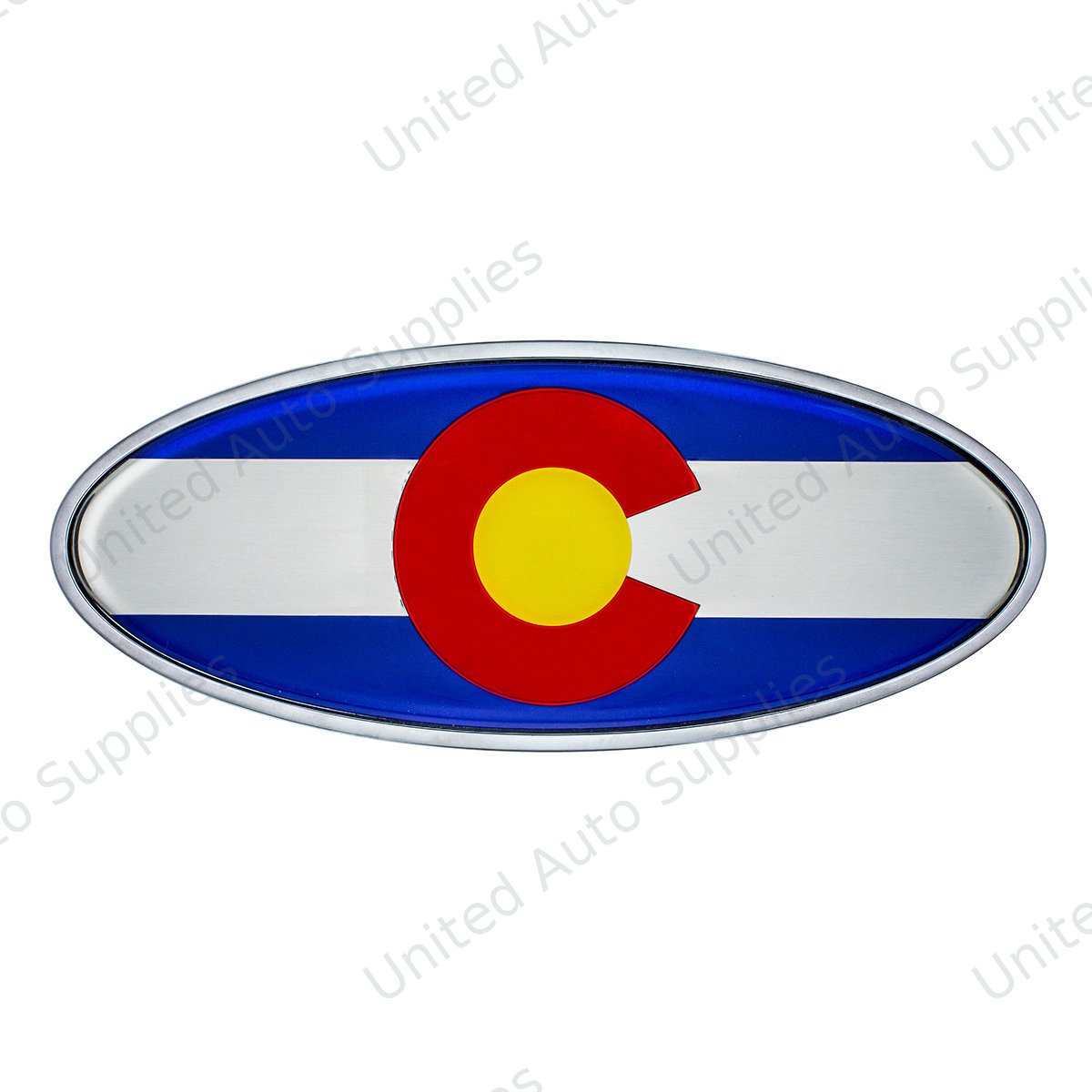 Chrome Die Cast Colorado Flag Emblem
