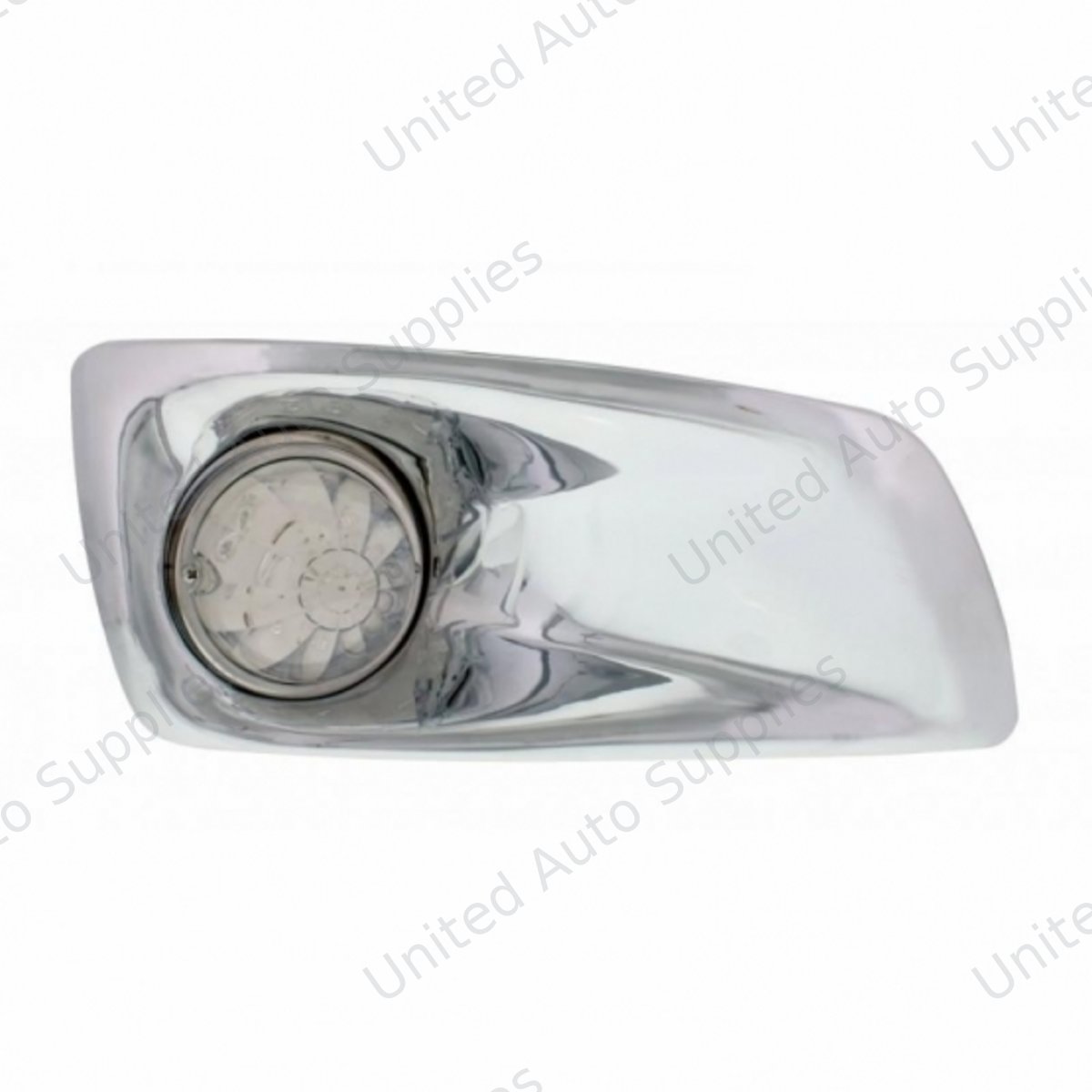 Fog Light Cover With 17 Amber LED Hi/Lo Watermelon Light For 2007-17 KW T660- Passenger -Clear Lens