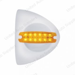 12 LED Reflector Headlight Turn Signal Light Cover - Amber LED/Amber Lens