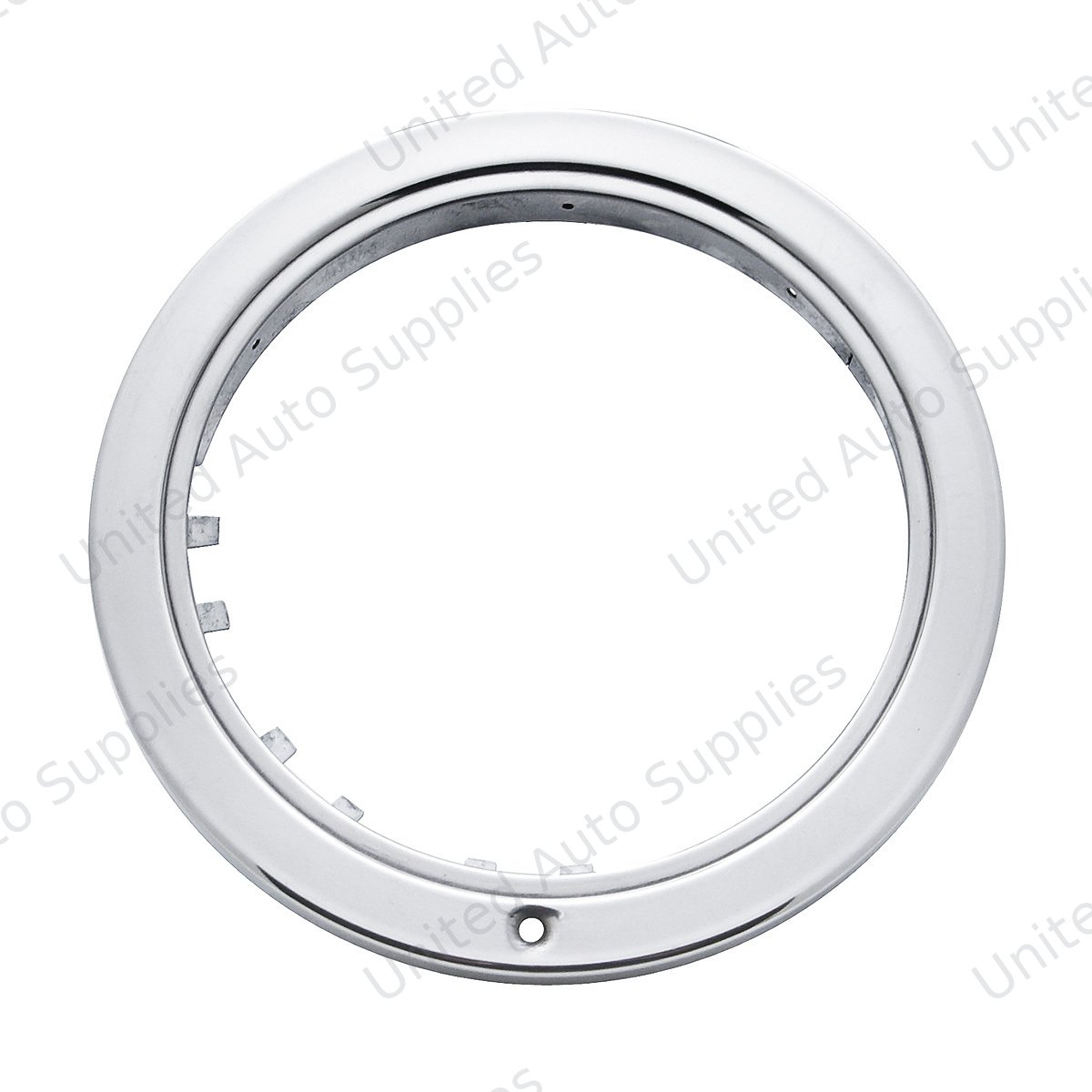 Stainless "Bullet" Headlight Bezel Without Turn Signal Cutout (Card)