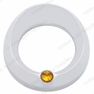Signature Series Gauge Cover With Visor & Crystal For 3-3/4" DIA Speed/Tachometer Gauge - Amber Crystal