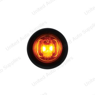 2 LED 3/4" Mini Light (Clearance/Marker) With Rubber Grommet - Amber LED/Amber Lens (Bulk)