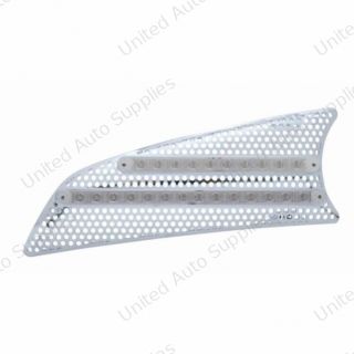 2007+ Kenworth T660 LED Air Intake (Driver) - Red LED/Clear Lens