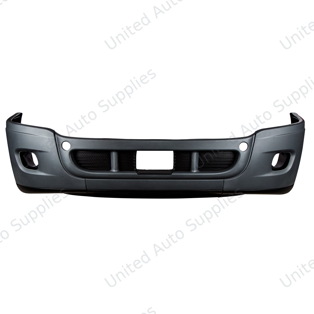 Complete 3-Piece Front Bumper Set With Fog Light Hole For 2008-2017 Freightliner Cascadia