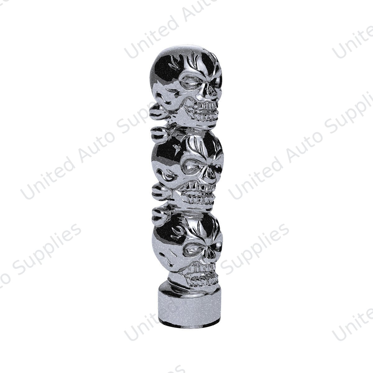 1/2"-13 Thread-On 3 Skull Candy Color Shift Knob-Liquid Silver
