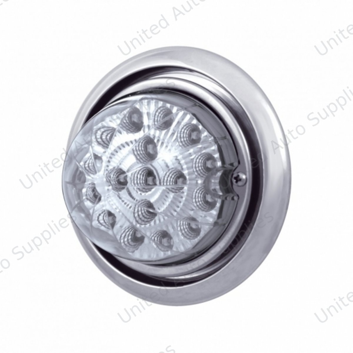 Front Bumper Light With 17 Amber LED Dual Function Clear Style Reflector Light For FL Columbia - Clear Lens