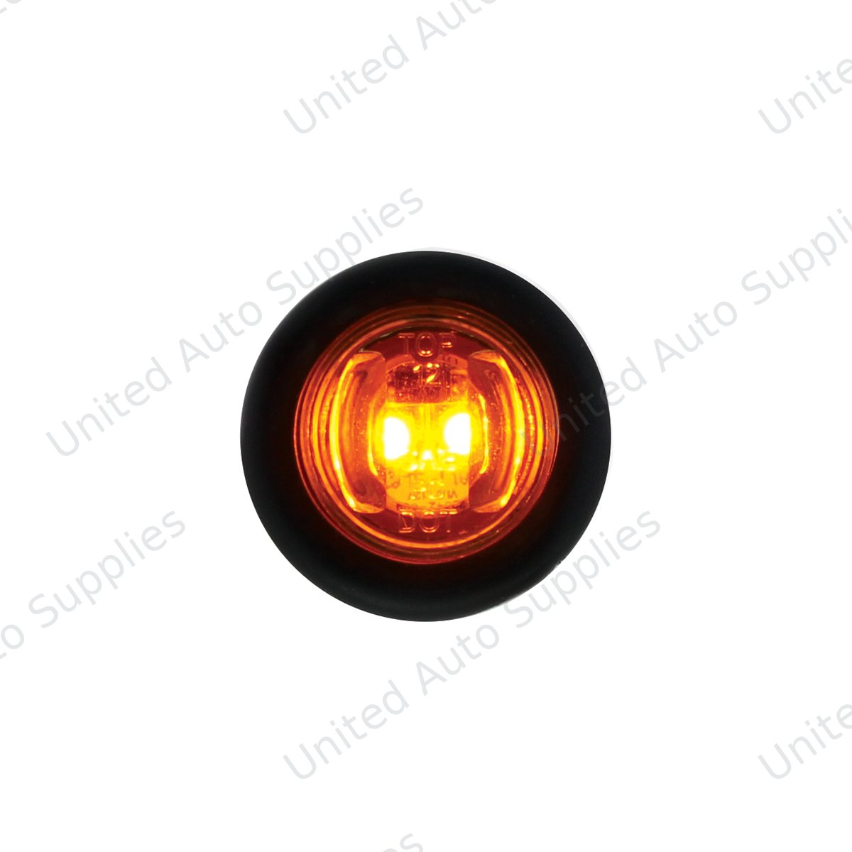 2 LED 3/4" Mini Light (Clearance/Marker) With Rubber Grommet - Amber LED/Amber Lens (Bulk)