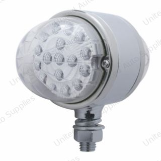 34 LED Reflector Watermelon Double Face Light - Amber & Red LED/Clear Lens