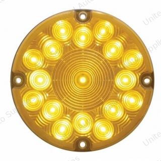 17 LED 7" Turn Signal Light - Amber LED/Amber Lens (Bulk)
