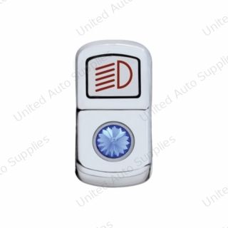 "Headlight" Rocker Switch Cover With Blue Crystal
