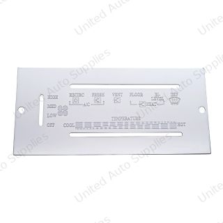 1987-1995 Peterbilt Stainless A/C Control Plate
