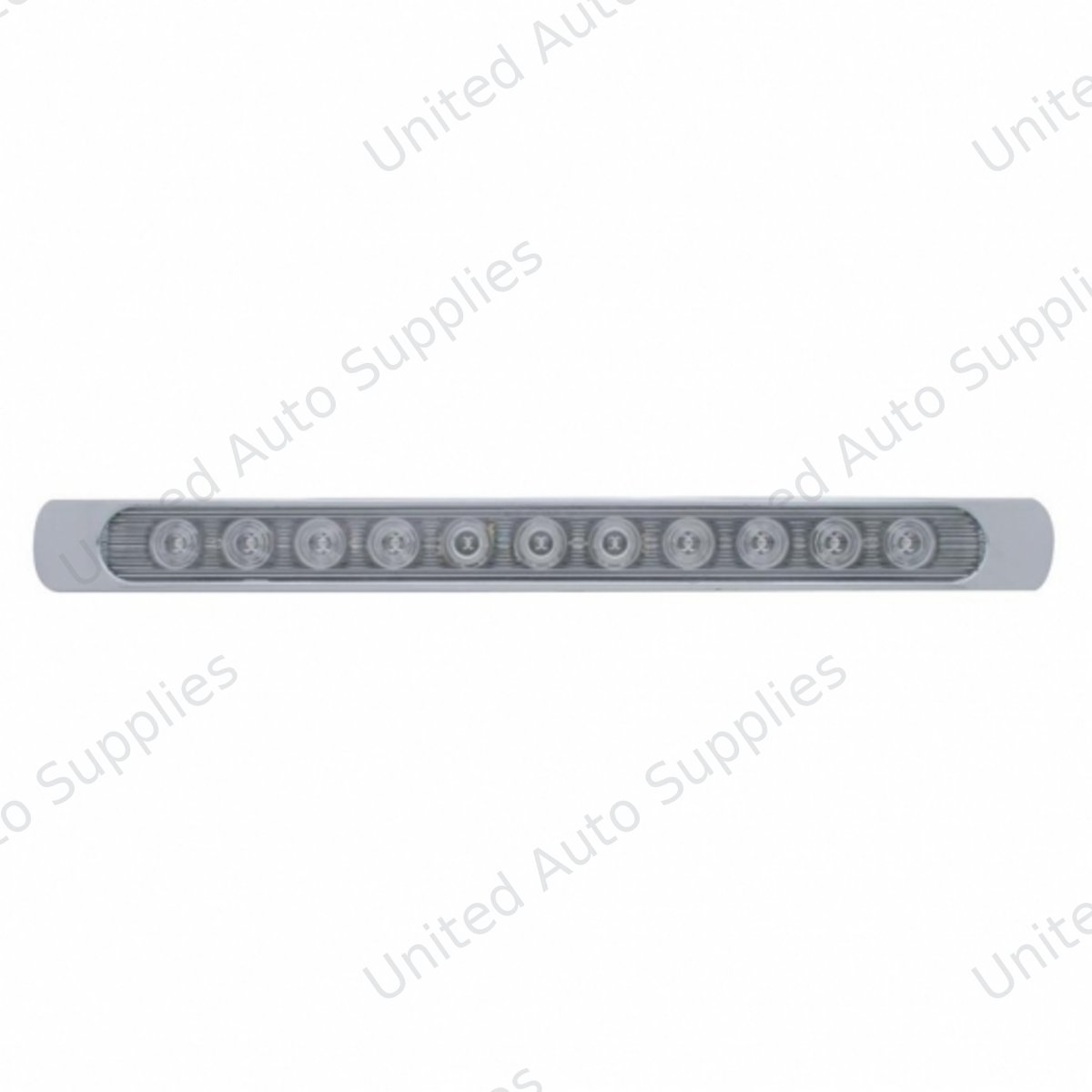 11 LED 17" Light Bar (Stop, Turn & Tail) With Chrome Bezel - Red LED/Clear Lens