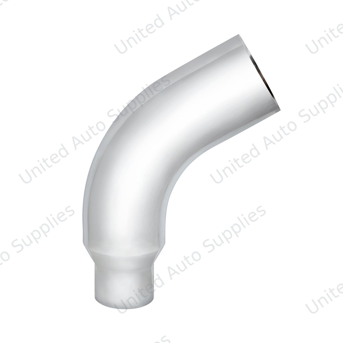 Chrome 58 Degree Angled Exhaust Elbow For Peterbilt 379 - Straight 5" OD To 5" OD