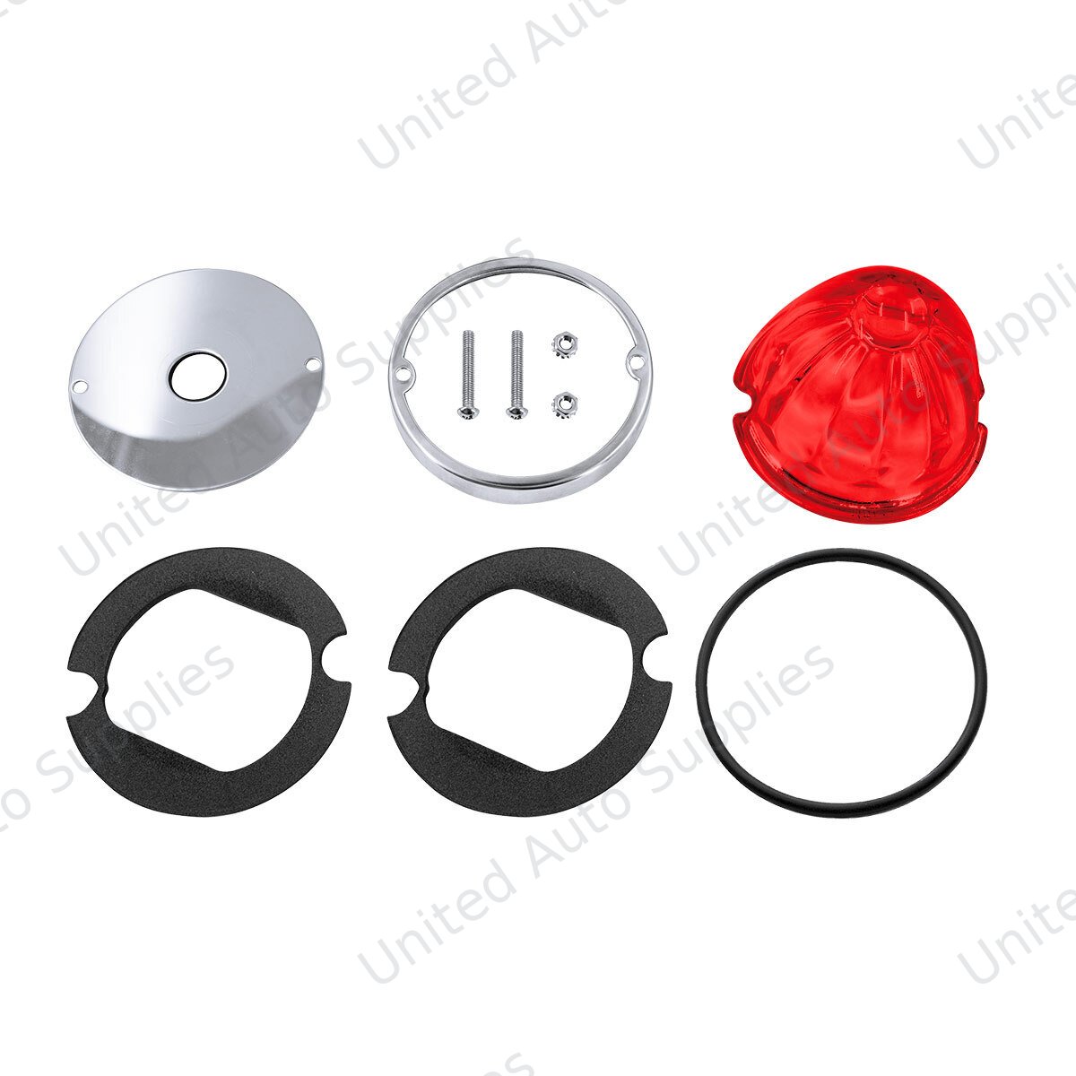 Glass Watermelon Light Kit For 3/4" Mini Light-Red Lens