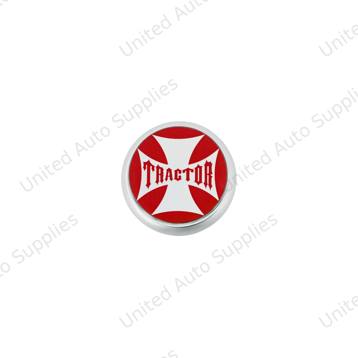 "Tractor" Deluxe Air Valve Knob - Red Maltese Cross Sticker