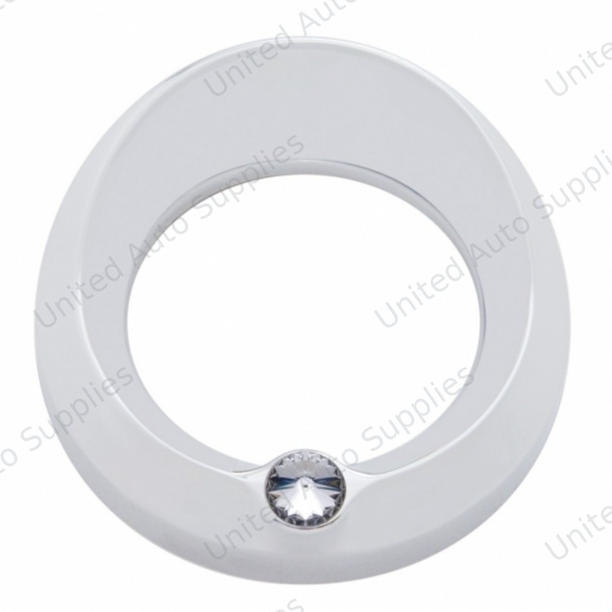 Signature Series Gauge Cover With Visor & Crystal For 3-3/4" DIA Speed/Tachometer Gauge - Clear Crystal