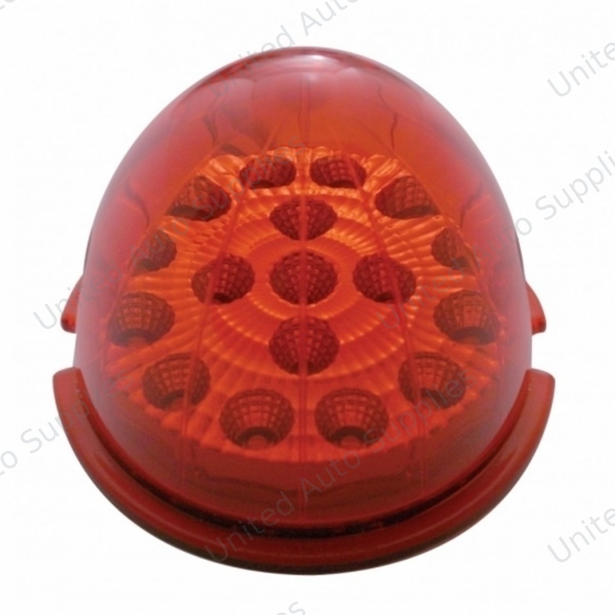 17 LED Dual Function Reflector Cab Light - Red LED/Red Lens (Bulk)