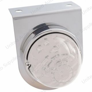 Stainless Light Bracket With 17 LED Dual Function Watermelon Lights - Amber LED/Clear Lens