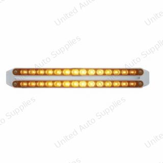 Dual 14 LED 12" Turn Signal Light Bars - Amber LED/Amber Lens