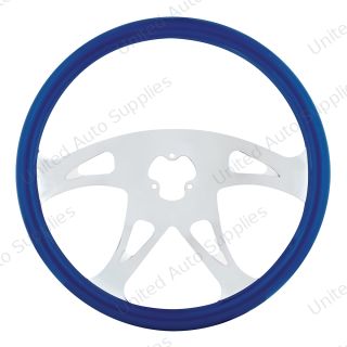 18" Color Boss Steering Wheel - Electric Blue