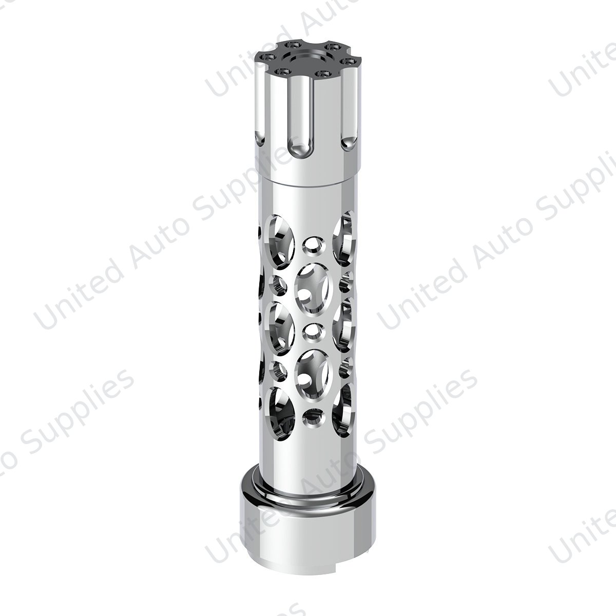 M30X3.5 Thread-On Austin Gearshift Knob With 9/10 Speed Adapter - Chrome/Vertical