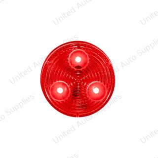 3 LED 2" Round Low Profile Light (Clearance/Marker) -Red LED/Lens (Bulk)