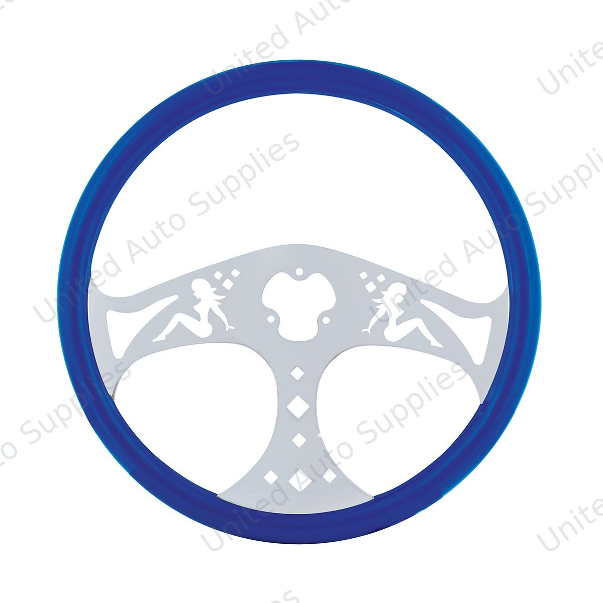 18" Color Lady Steering Wheel - Electric Blue