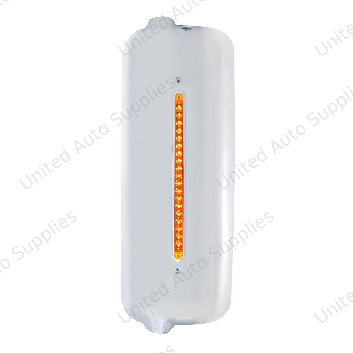 Mirror Cover With 19 Amber LED 12" Reflector Light Bar For Pre-2005 FL Century- Driver -Amber Lens