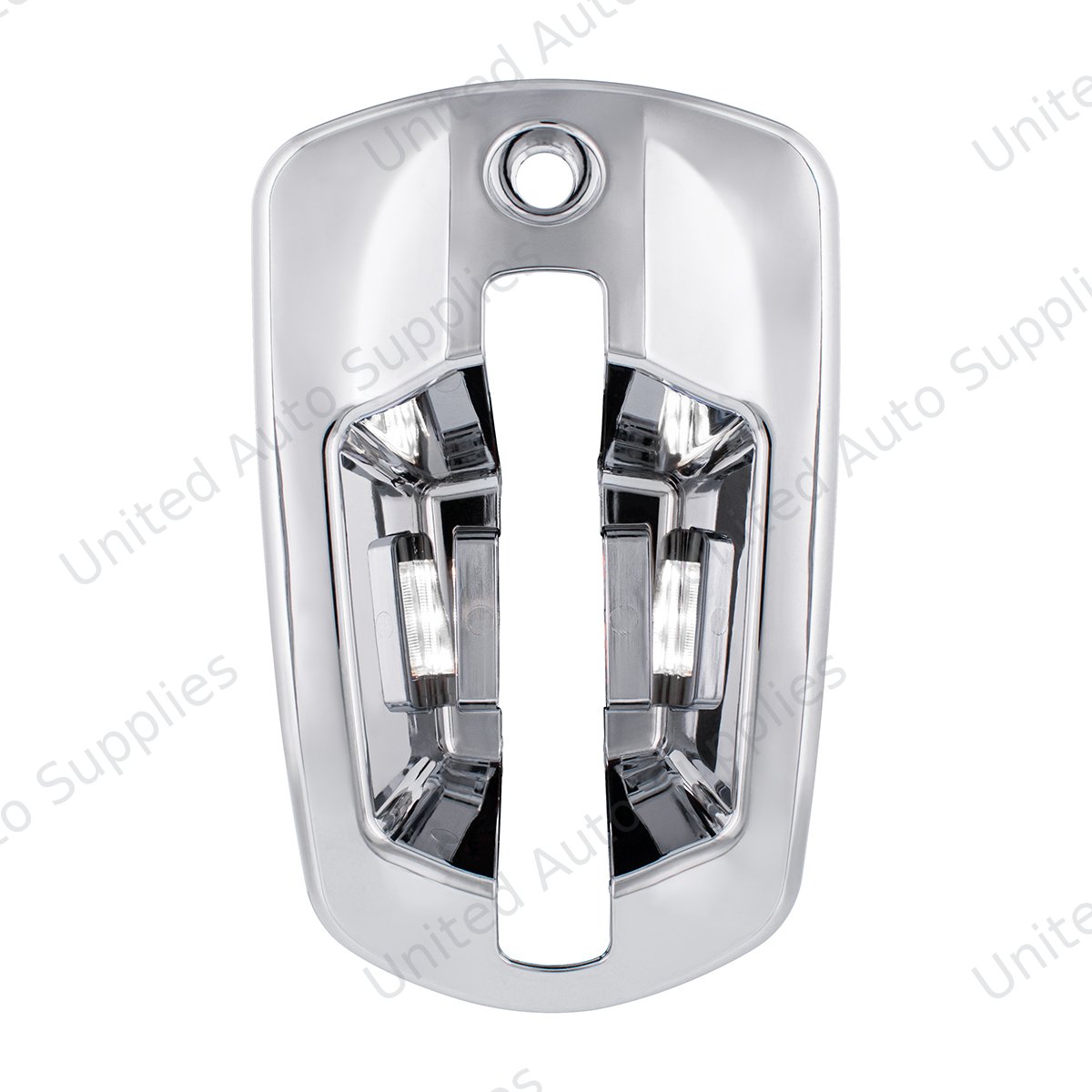 6 LED Chrome Door Handle Cover For 2018-2026 Freightliner Cascadia - Driver, White LED