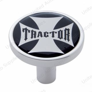 "Tractor" Long Air Valve Knob - Black Maltese Cross Sticker