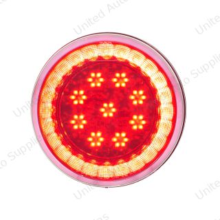 33 LED 4" Round Lumos Light S-Series (Stop, Turn & Tail) - Red LED/Clear Lens