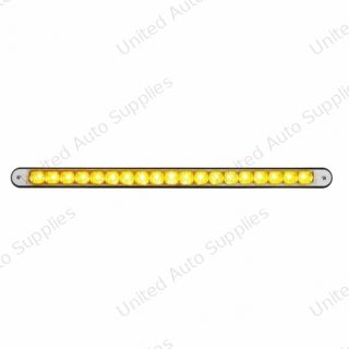 19 LED 12" Reflector Light Bar With Black Housing - Amber LED/Clear Lens