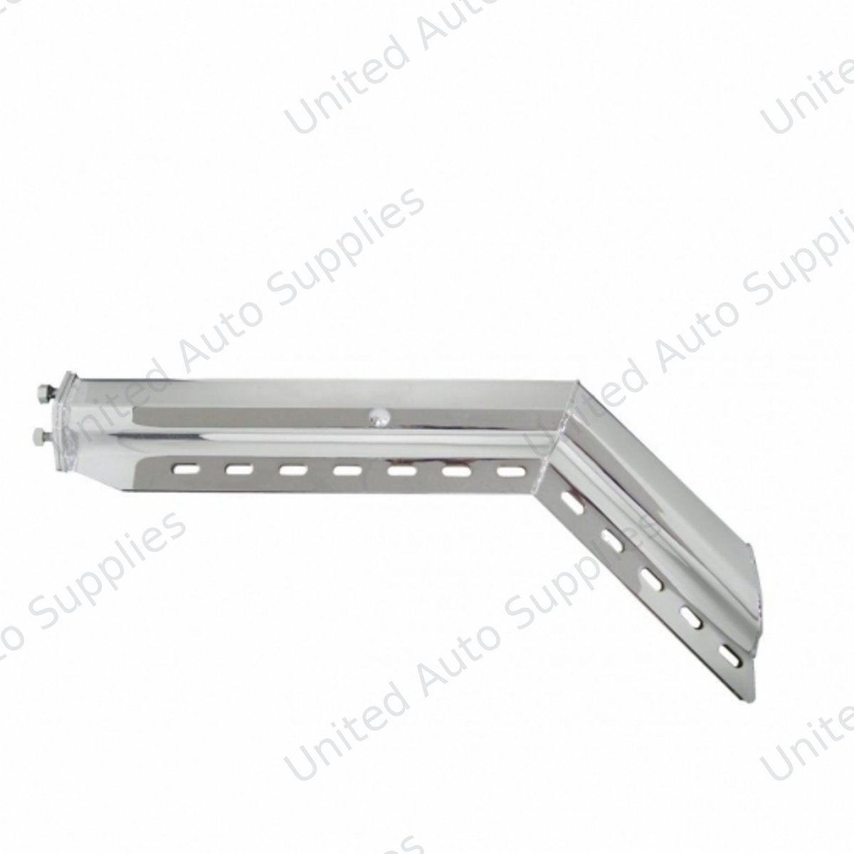 30" Chrome 45-Degree Angled Heavy Duty Mud Flap Hangers - 2.5" Bolt Pattern (Pair)