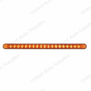 19 LED 12" Reflector Light Bar With Black Housing - Amber LED/Amber Lens